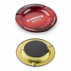 ELEMENTS Round Metal Ashtray with Magnetic Base - 2 Colours